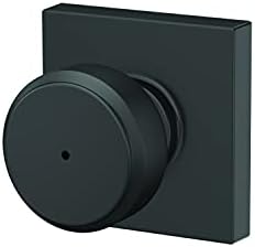 Matte Black Schlage F40 Door Knob Trim BWE 622 COL