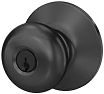Reliable Schlage Door Knob - Keyed Entry Lock Matte Black