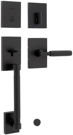 Kwikset Prava Front Door Lock Set with SmartKey Matte Black