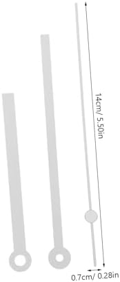 DOITool 10-Set Replacement Clock Hands for Wall Clocks Aluminum White