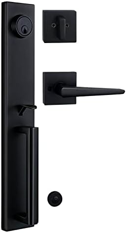 NEWBANG Door Handlesets for Heavy Duty Doors Matte Black Reversible