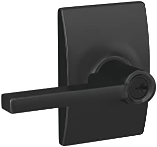 Schlage F51A LAT Door Lever Matte Black