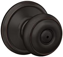 SCHLAGE Georgian Door Knob Aged Bronze with Emergency Key