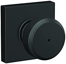 Matte Black Schlage F40 Door Knob Trim BWE 622 COL