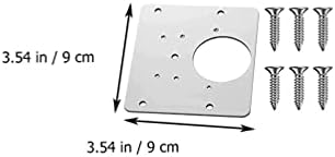 DOITOOL Black Door Hinges 4pcs Flat Brackets Stainless Steel