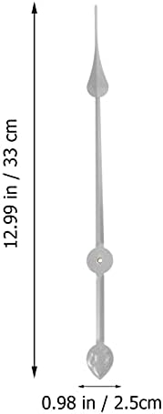 Yardwe Replacement Clock Hands Aluminum Silver 97mm Perfect for DIY Clock Repair