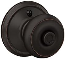 SCHLAGE Georgian Door Knob Aged Bronze with Emergency Key