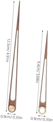 jojofuny Long Shaft Clock Movement Parts Wooden Clock Hands Kit for DIY
