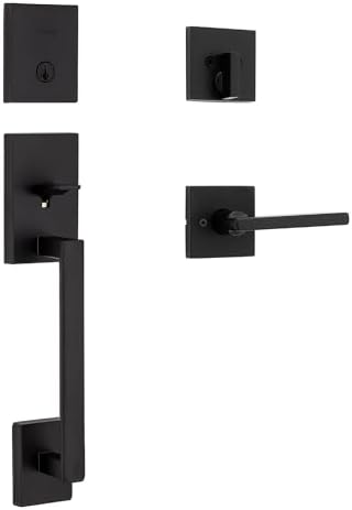 Secure Front Door Lock Set for Your Home in Matte Black