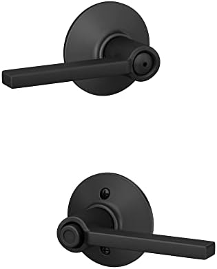 Schlag F40 V LAT Privacy Door Lock Matte Black