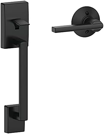 Schlage FE285 CEN 622 LAT Front Entry Handle Set with Matte Black