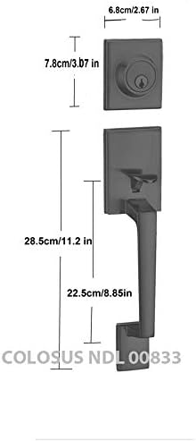 Signature Security Door Handle Set with Reversible Mechanism