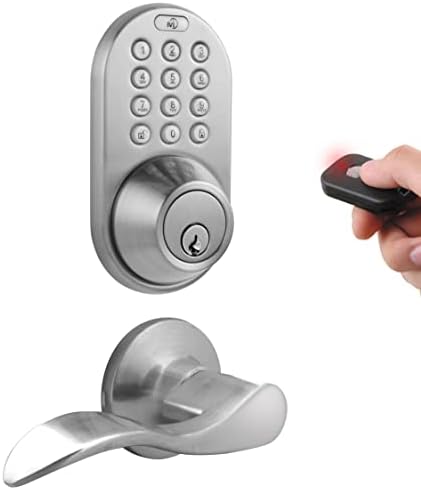 MiLocks XFL-02SN Digital Deadbolt with Passages Lever and Keyless Entry