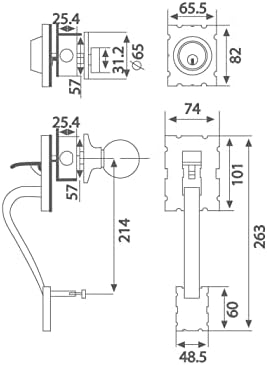 LOCKSET4U Reversible Front Door Hardware Set LAMA
