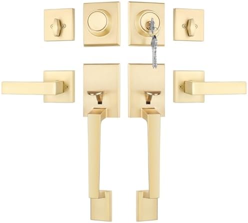 Haidms Gold Door Lock Set Durable Secure