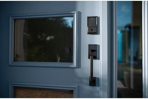 Schlag Smart Wi-Fi Deadbolt with Century Trim in Matte Black