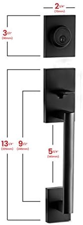 Slim Durable Front Door Handle Set