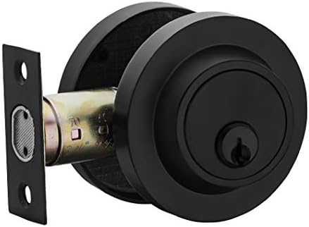 Berlin Modish Modern Front Door Lock Secure Keyed Entry Iron Black Finish