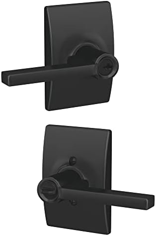 Schlage F51A LAT Door Lever Matte Black