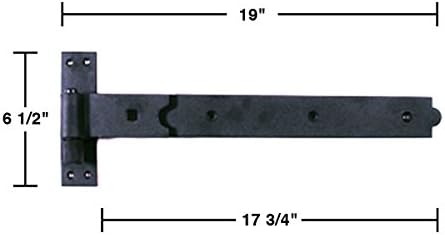 Sturdy Wrought Iron Offset Pintle Hinge 19 4-Pack