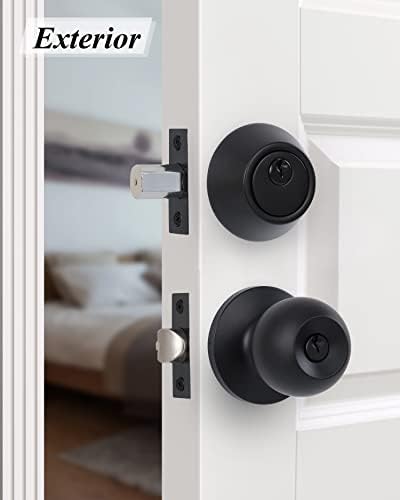 Lanwandeng 4-Set Entry Knobs Deadbolt
