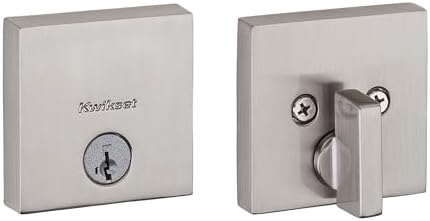 Kwikset Downtown Deadbolt Lock Satin Nickel Exterior Entry Door