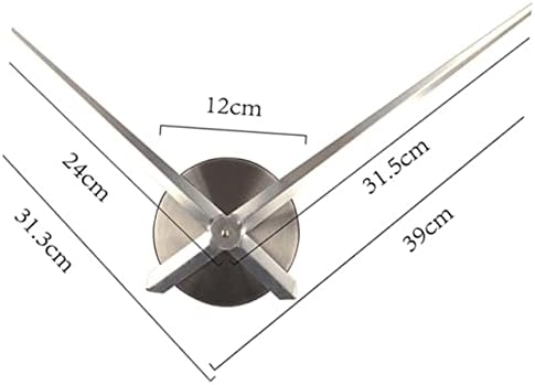 DIY 3D Silver Cross Stitch Wall Clock with Open Design