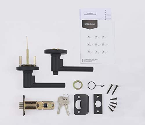 Amazon Basics Door Lever Entry Matte Black