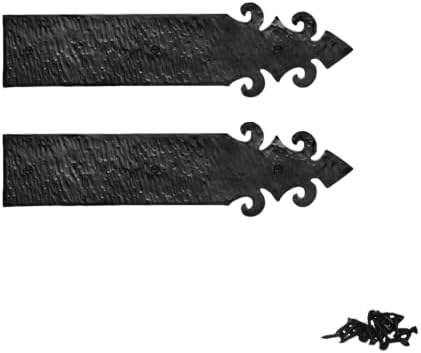 Rustic Black Faux Strap Hinges for Farmhouse Doors