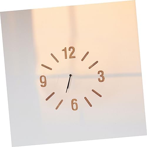EXCEART Roman Numeral Digital Wall Clock DIY Wood Panel with Glue Included