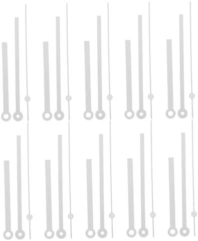 DOITool 10-Set Replacement Clock Hands for Wall Clocks Aluminum White