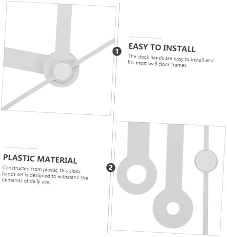 10-Piece Plastic Wall Clock Hands Kit for DIY Repair and Replacement