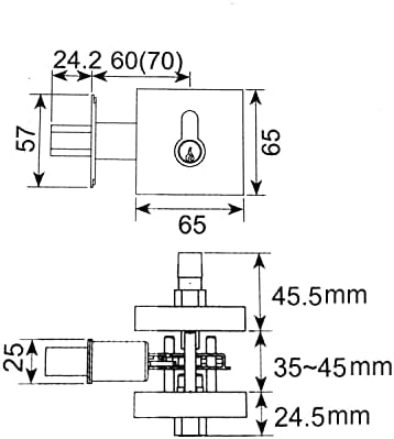Sturdy Stylish Square Contemporary Deadbolt Lock for Front Entry Doors