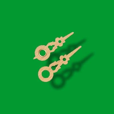 August Schwer Cuckoo Clock Hands 38mm 31mm from Wood with Brass Nut
