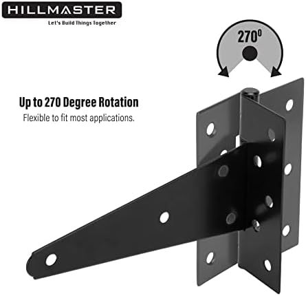 Strong Rust-Resistant T-Strap Hinges for sheds and Barn Doors