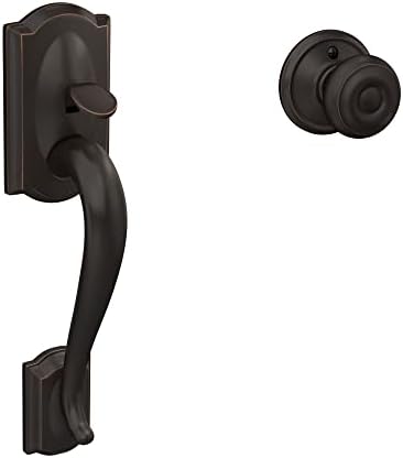 Schlag Front Entry Door Set with Aged Bronze Geog Knob