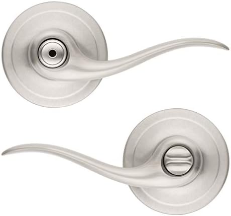 Kwikset Tustin Door Handle with Lock Privacy Microban Easy Install