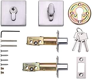 Sturdy Stylish Square Contemporary Deadbolt Lock for Front Entry Doors
