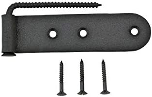Renovators Supply 6-Piece Black Wrought Iron Gate Hinges