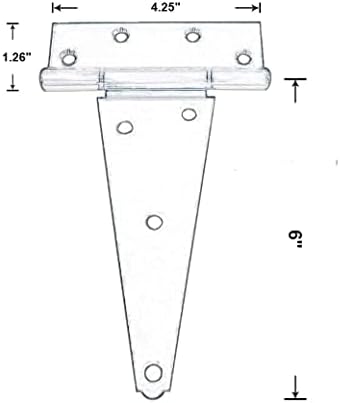 Durable Steel Hinge for Doors 6 x 25mm 2 Pack