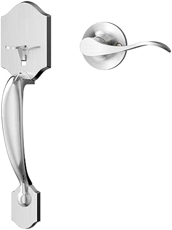 GoldenWarm Front Door Handle Nickel Entry Way
