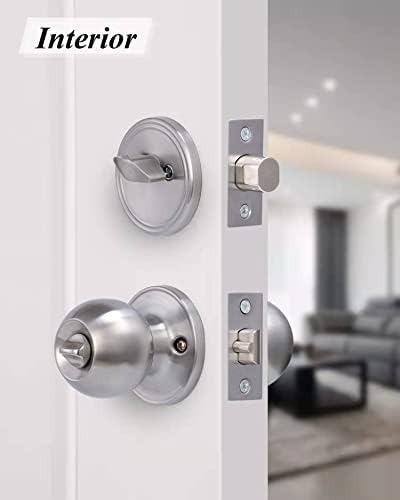 All Keyed Same Entry Door Knob and Single Cylinder Deadbolt Combo Set