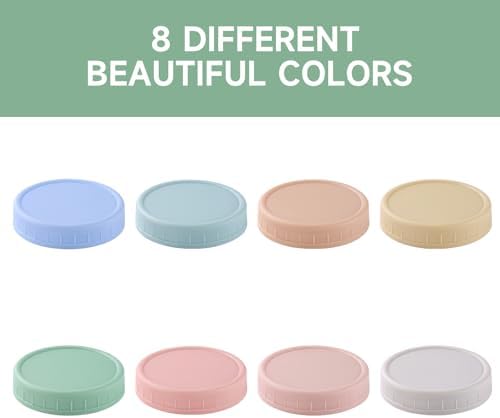 8-Piece Wide Mouth Mason Jar Lid Set