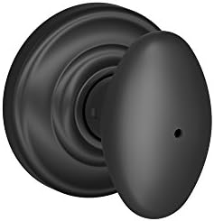 SCHLAGE Siena Privacy Knob Andover Rose Matte Black