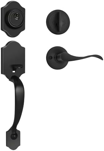 Haidms Matte Black Door Handle Set