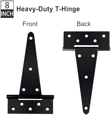 Auxdee 6-Pack 8 Rust-Resistant Durable Shed Door Hinges for Heavier Use