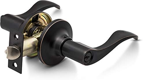 Versatile Door Handle Set - Reversible LeftRight Oil Rubbed Bronze Compact Design