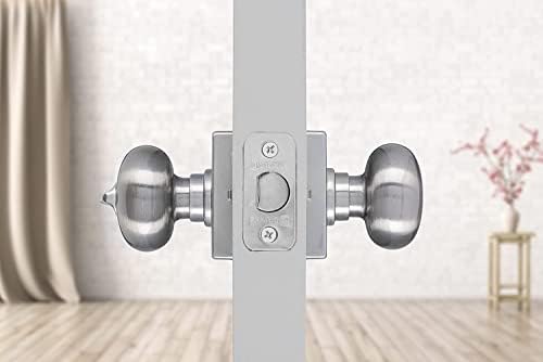 Brinks 6-Pack Satin Nickel Modern Door Knob Set