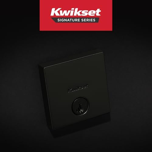 Downtown Deadbolt Lock Matte Black Square Exterior