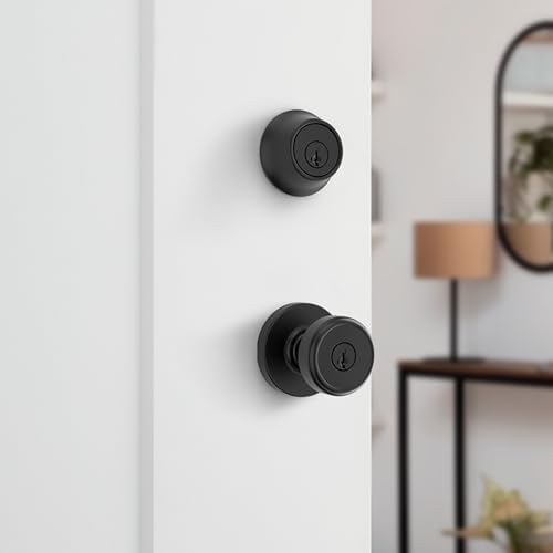 Secure Front Door Lock Set with Matte Black